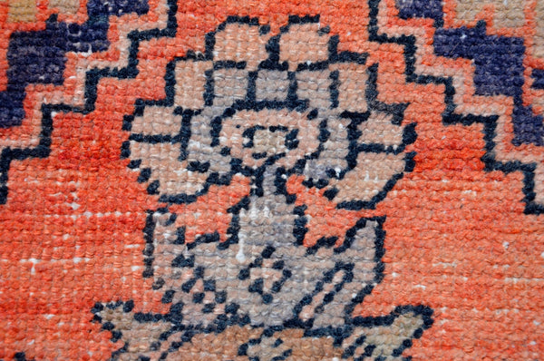 Handmade Turkish Vintage small area rug doormat for home decor, bathroom rug, area oushak rug bathroom mat kitchen kilim rug, rug 2.10x1.6, 665491