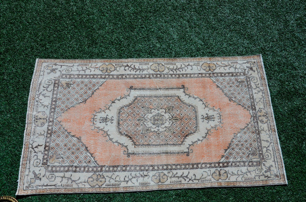 Turkish Handmade Vintage Anatolian rug for home decor, area rug, oushak rug boho rug bedroom rug kitchen rug  bathroom rug kilim, rugs 4x7, 666203