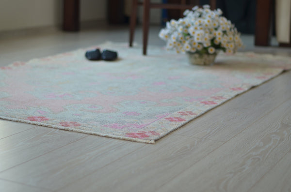 Vintage Handmade Turkish Anatolian rug for home decor, area rug, oushak rug boho rug bedroom rug kitchen rug  bathroom rug kilim, rugs 7x4, 664441