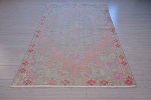 Vintage Handmade Turkish Anatolian rug for home decor, area rug, oushak rug boho rug bedroom rug kitchen rug  bathroom rug kilim, rugs 7x4, 664441