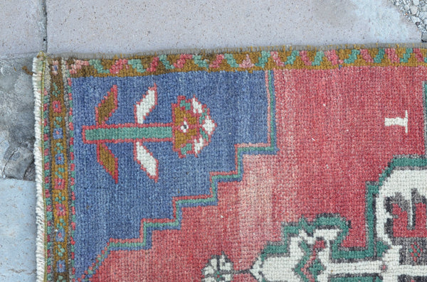 Natural Turkish Vintage small area rug doormat for home decor, bathroom rug, area oushak rug bathroom mat kitchen rug kilim rug, rug 2,9X1,4, 664700