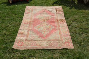 Beige Vintage Turkish Anatolian rug for home decor, area rug, oushak rug boho rug bedroom rug kitchen rug  bathroom rug kilim, rugs 6x3, 664291