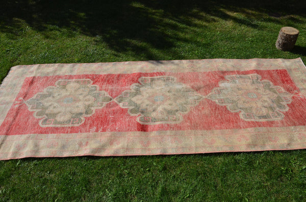 Hand knotted Turkish large Vintage rug for home decor, oversize rug, area rug oushak boho rug bedroom rug kitchen rug  kilim rug, rugs 11x5, 664979