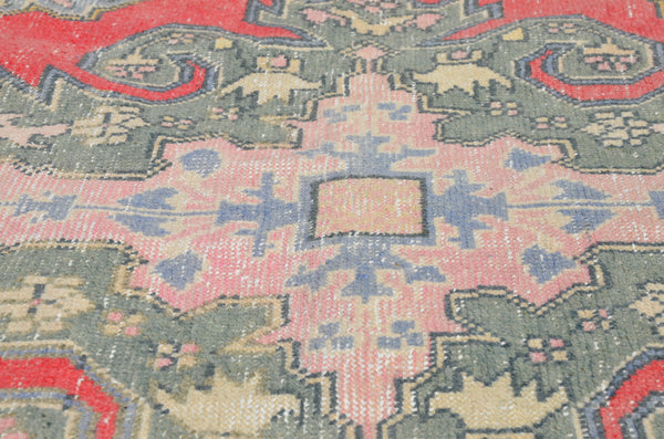 blue Vintage Turkish Anatolian rug for home decor, area rug, oushak rug boho rug bedroom rug kitchen rug  bathroom rug kilim, rugs 7x4, 664469