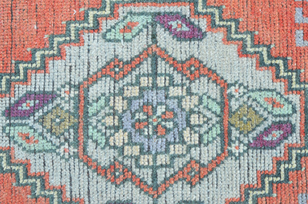 Vintage Handmade Turkish small area rug doormat for home decor, bathroom rug, area oushak rug bathroom mat kitchen kilim rug, rug 3,2X1,5, 664646