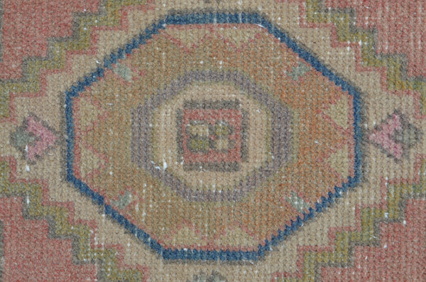 Natural Turkish Vintage small area rug doormat for home decor, bathroom rug, area oushak rug bathroom mat kitchen rug kilim rug, rug 3,0X1,4, 664656