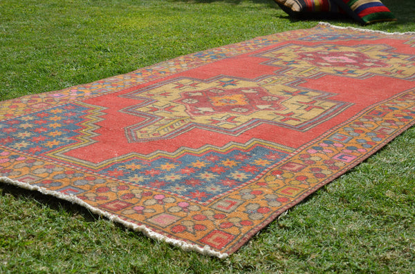 Anatolian Vintage Turkish Natural rug for home decor, area rug, oushak rug boho rug bedroom rug kitchen rug  bathroom rug kilim, rugs 9x4, 664413
