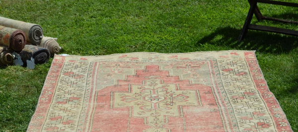 Turkish Handmade Vintage Anatolian rug for home decor, area rug, oushak rug boho rug bedroom rug kitchen rug  bathroom rug kilim, rugs 8x4, 664455