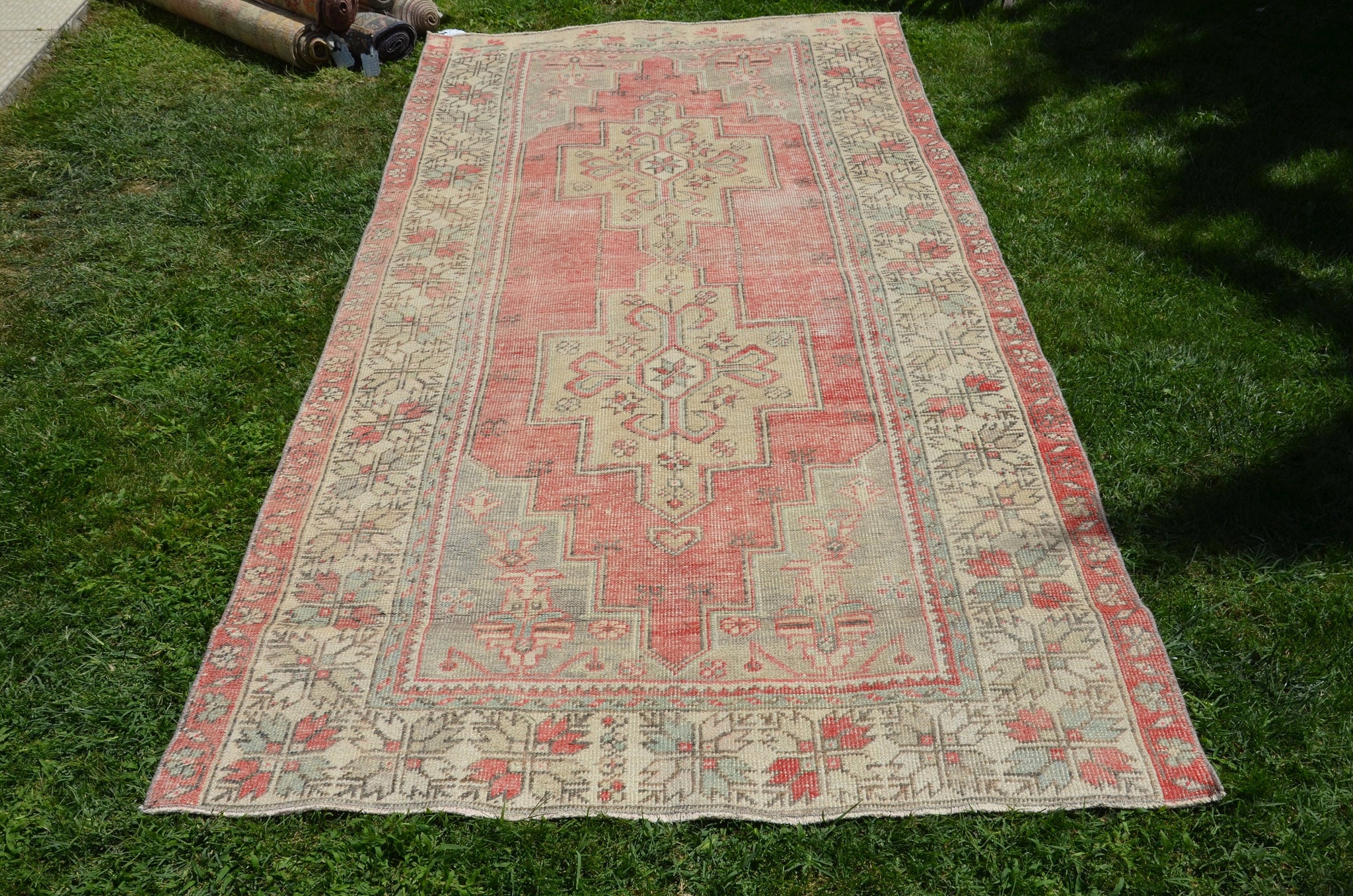 Turkish Handmade Vintage Anatolian rug for home decor, area rug, oushak rug boho rug bedroom rug kitchen rug  bathroom rug kilim, rugs 8x4, 664455
