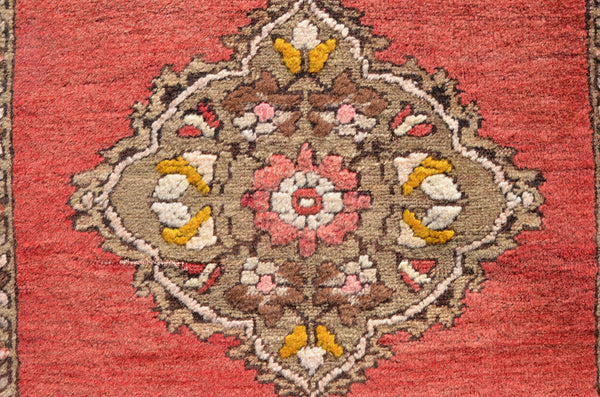 Natural Turkish Vintage small area rug doormat for home decor, bathroom rug, area oushak rug bathroom mat kitchen rug kilim rug, rug 3.2x1.6, 664819