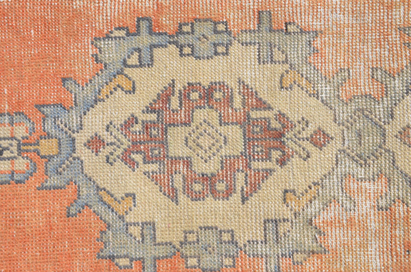 Natural Vintage Turkish runner rug for home decor, area rug, Anatolian oushak rug bedroom rug kitchen rug  bathroom rug kilim,  9'1"X2'10", 665013