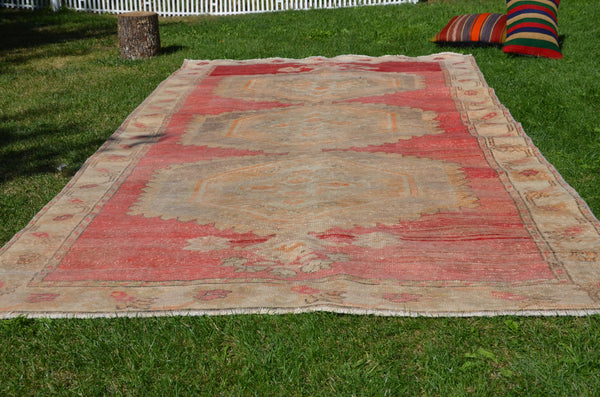 Unique Turkish large Vintage rug for home decor, oversize rug, area rug oushak rug boho rug bedroom rug kitchen rug  kilim rug, rugs 11x5, 664980