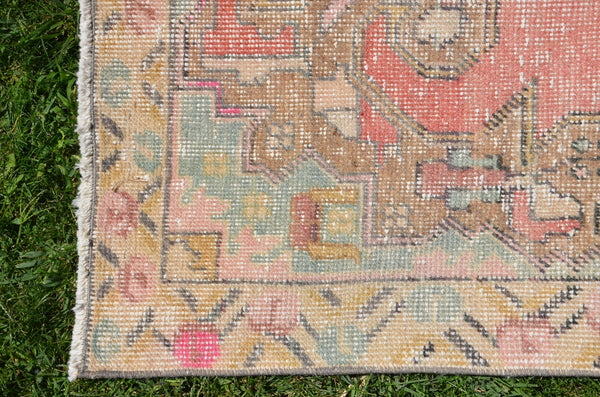 Natural Anatolian Vintage Turkish rug for home decor, area rug, oushak rug boho rug bedroom rug kitchen rug  bathroom rug kilim, rugs 7x4, 664442