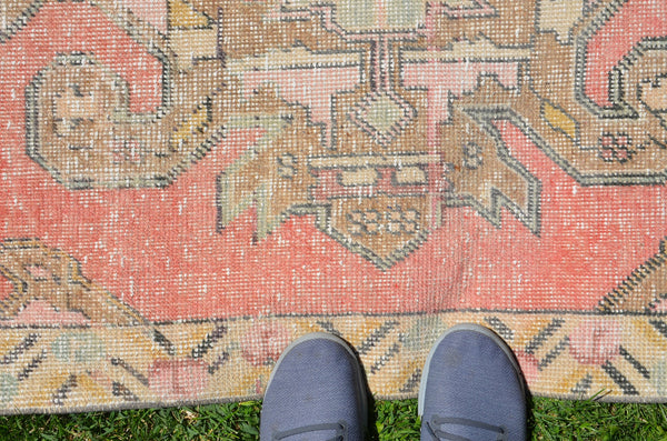 Natural Anatolian Vintage Turkish rug for home decor, area rug, oushak rug boho rug bedroom rug kitchen rug  bathroom rug kilim, rugs 7x4, 664442