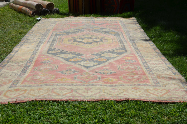 Natural Vintage Turkish Anatolian rug for home decor, area rug, oushak rug boho rug bedroom rug kitchen rug  bathroom rug kilim, rugs 8x4, 664456