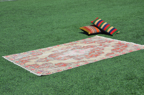 Unique Vintage Turkish Anatolian rug for home decor, area rug, oushak rug boho rug bedroom rug kitchen rug  bathroom rug kilim, rugs 8x4, 665037
