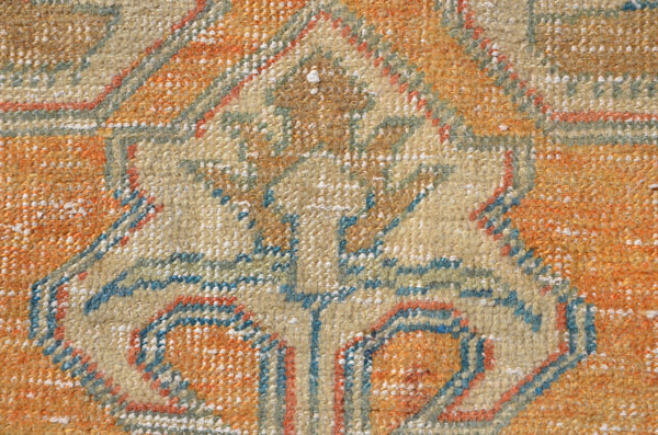Yellow Vintage Turkish Anatolian rug for home decor, area rug, oushak rug boho rug bedroom rug kitchen rug  bathroom rug kilim, rugs 7x4, 665043