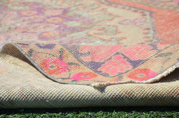 Handmade Vintage Turkish Anatolian rug for home decor, area rug, oushak rug boho rug bedroom rug kitchen rug  bathroom rug kilim, rugs 7x4, 665047