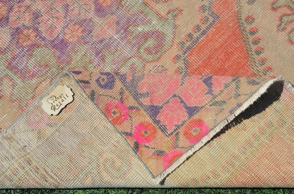 Handmade Vintage Turkish Anatolian rug for home decor, area rug, oushak rug boho rug bedroom rug kitchen rug  bathroom rug kilim, rugs 7x4, 665047