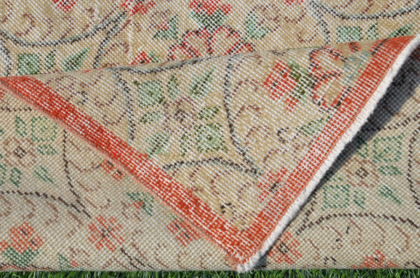 Handmade Turkish large Vintage rug for home decor, oversize rug, area rug oushak rug boho rug bedroom rug kitchen rug  kilim rug, rugs 7x3, 665061