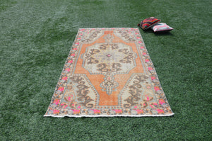 Handmade Vintage Turkish Anatolian rug for home decor, area rug, oushak rug boho rug bedroom rug kitchen rug  bathroom rug kilim, rugs 8x4, 665074