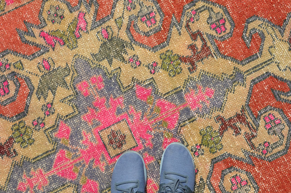 Blue Vintage Turkish Anatolian rug for home decor, area rug, oushak rug boho rug bedroom rug kitchen rug  bathroom rug kilim, rugs 7x4, 665079