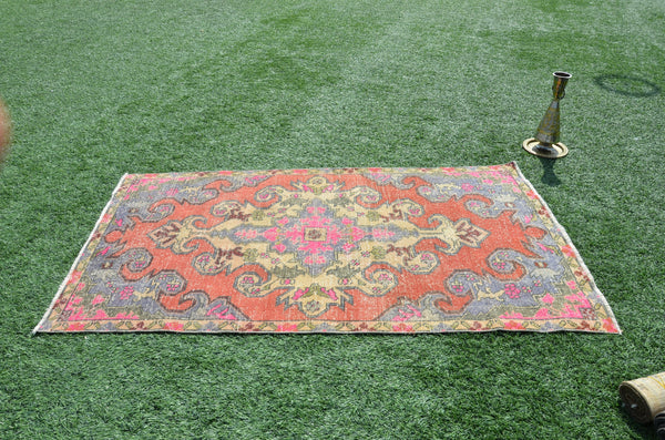Blue Vintage Turkish Anatolian rug for home decor, area rug, oushak rug boho rug bedroom rug kitchen rug  bathroom rug kilim, rugs 7x4, 665079