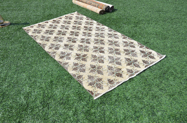 handmade oushak Turkish rug for home decor, Vintage rug, area rug boho rug bedroom rug kitchen rug bathroom rug kilim rug handmade, rugs 7x4, 665082