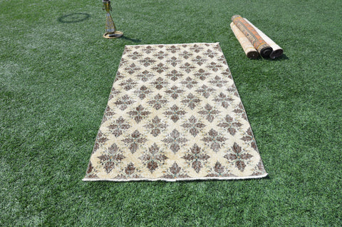 handmade oushak Turkish rug for home decor, Vintage rug, area rug boho rug bedroom rug kitchen rug bathroom rug kilim rug handmade, rugs 7x4, 665082