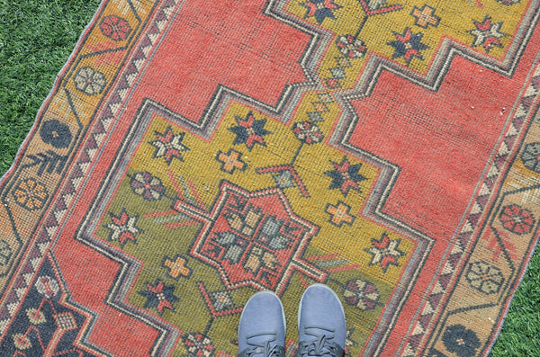 Unique Vintage Turkish Anatolian rug for home decor, area rug, oushak rug boho rug bedroom rug kitchen rug  bathroom rug kilim, rugs 8x4, 665085