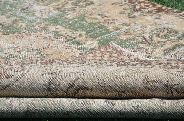 Unique Turkish large Vintage rug for home decor, oversize rug, area rug oushak rug boho rug bedroom rug kitchen rug  kilim rug, rugs 9x5, 665256