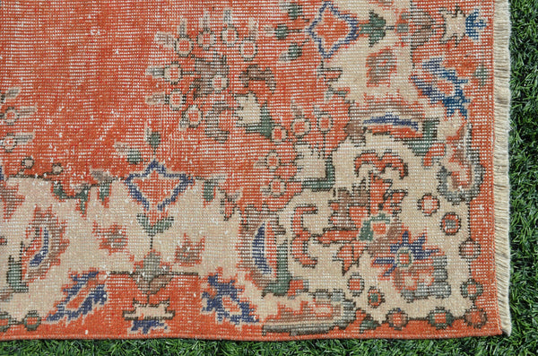 Natural Turkish large Vintage rug for home decor, oversize rug, area rug oushak rug boho rug bedroom rug kitchen rug  kilim rug, rugs 9x6, 665253