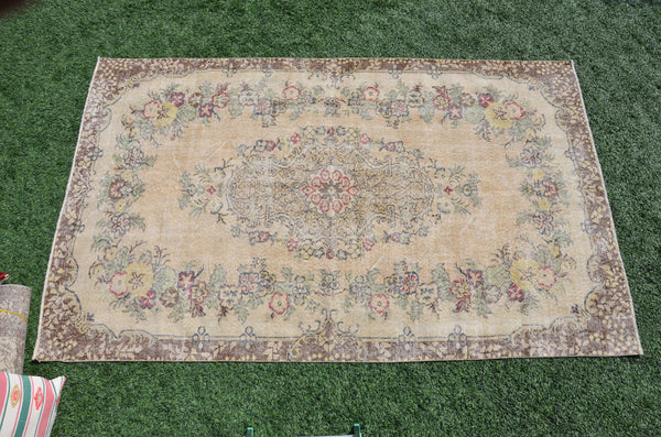 Handmade Turkish large Vintage rug for home decor, oversize rug, area rug oushak rug boho rug bedroom rug kitchen rug  kilim rug, rugs 9x5, 665210