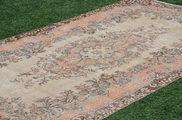 Natural Turkish large Vintage rug for home decor, oversize rug, area rug oushak rug boho rug bedroom rug kitchen rug  kilim rug, rugs 9x5, 665209