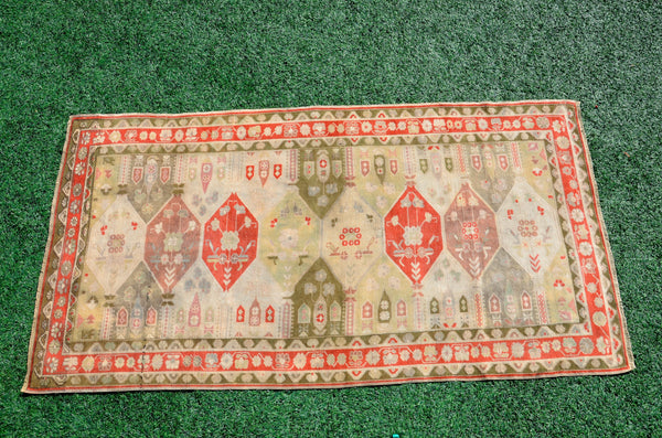Handmade Vintage Turkish Anatolian rug for home decor, area rug, oushak rug boho rug bedroom rug kitchen rug  bathroom rug kilim, rugs 8x4, 664274