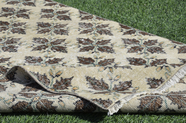 Natural oushak Turkish rug for home decor, Vintage rug, area rug boho rug bedroom rug kitchen rug bathroom rug kilim rugs handmade, rugs 6x4, 665280