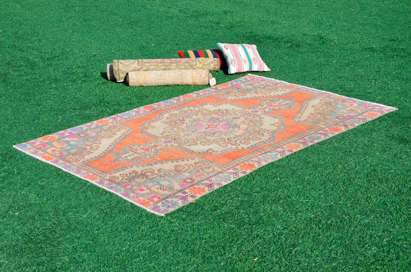 Natural Vintage Turkish Anatolian rug for home decor, area rug, oushak rug boho rug bedroom rug kitchen rug  bathroom rug kilim, rugs 7x4, 665288