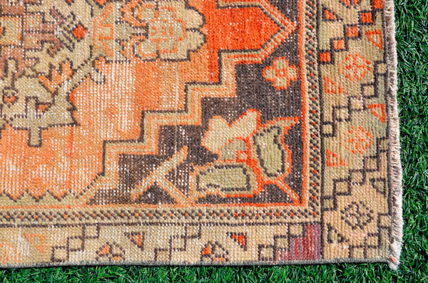 Unique Vintage Turkish runner rug for home decor, area rug, Anatolian oushak rug bedroom rug kitchen rug  bathroom rug kilim,  8'6" x 2'5", 665267