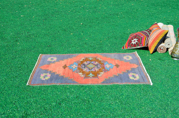 small area Handmade Turkish Vintage rug for home decor, bathroom rug, area rug oushak rug boho rug kitchen rug  kilim rug door mat, rugs 5x3, 665275