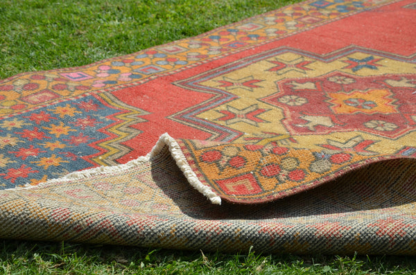 Anatolian Vintage Turkish Natural rug for home decor, area rug, oushak rug boho rug bedroom rug kitchen rug  bathroom rug kilim, rugs 9x4, 664413