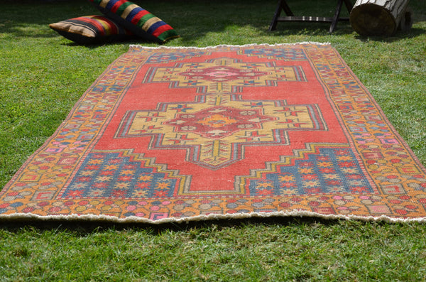 Anatolian Vintage Turkish Natural rug for home decor, area rug, oushak rug boho rug bedroom rug kitchen rug  bathroom rug kilim, rugs 9x4, 664413