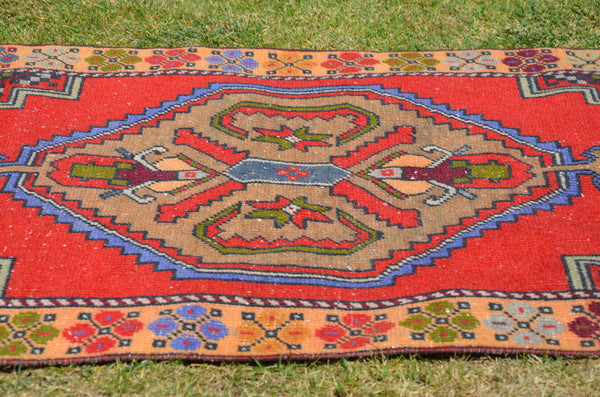 Anatolian Handmade Turkish Vintage rug for home decor, large rug, area rug oushak rug boho rug bedroom kitchen rug  kilim rug, rugs 6x3, 664303