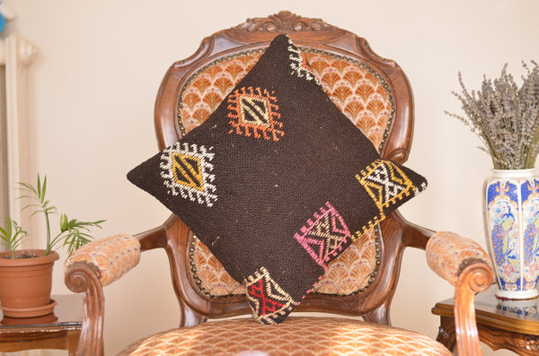 16 x 16 Handmade Decorative  Pillow, %100 Wool, 664844