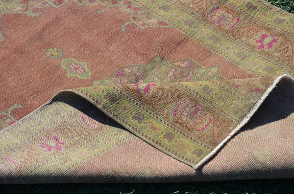 Handmade Turkish Vintage small area rug for home decor, bathroom rug, area rug oushak rug boho rug kitchen rug  kilim rug door mat, rugs 4x3, 665305