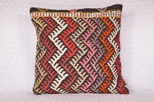 16 x 16 Handmade Decorative Vintage Pillow, %100 Wool, 664864