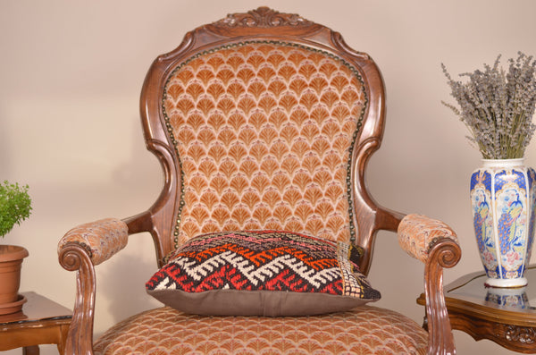 16 x 16 Handmade Decorative Vintage Pillow, %100 Wool, 664864