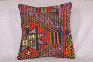 16 x 16 Handmade Decorative Vintage Pillow, %100 Wool, 664866