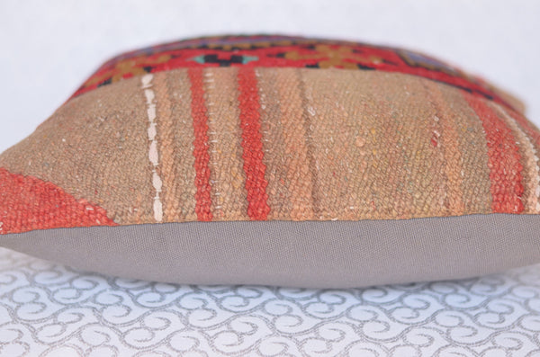 16 x 16 Handmade Turkish Vintage Pillow, %100 Wool, 664883