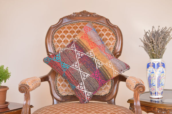 16 x 16 Handmade Decorative  Pillow, %100 Wool, 664885