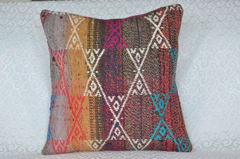 16 x 16 Handmade Decorative  Pillow, %100 Wool, 664885